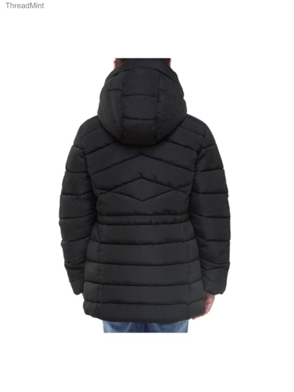 Girls Water-Resistant Long Puffer Jacket Winter Coat Quilted Hooded - Picture 2 of 6